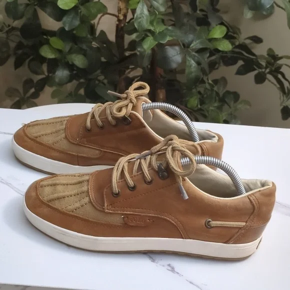 Men's Tan Leather Casual Shoes - Picture 7 of 11